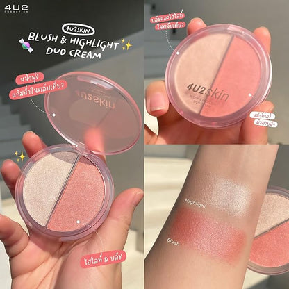 4u2 Skin Blush & Highlight Duo Cream