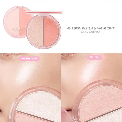 4u2 Skin Blush & Highlight Duo Cream